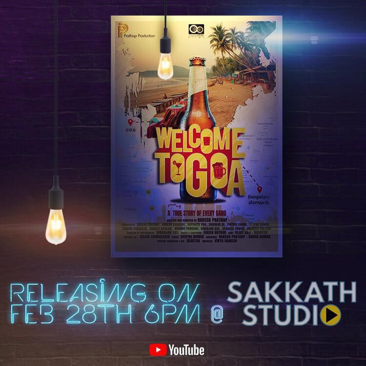 #SakkathShortCuts  #WelcomeToGoa
ಗೋವಾಗೆ ಹೋಗಕ್ಕೆ ರೆಡಿಯಾಗಿ. ಇದೇ ಗುರುವಾರ ಸಂಜೆ ೬ಕ್ಕೆ ಸಕ್ಕತ್ ಸ್ಟುಡಿಯೋದಲ್ಲಿ " ವೆಲ್ಕಮ್ ಟು ಗೋವಾ "

28th Feb 6pm let’s all go to GOA. kannada short film “Welcome to Goa” 

Written &amp; Directed by : Rakesh Prathap 
Produced by : prathap production