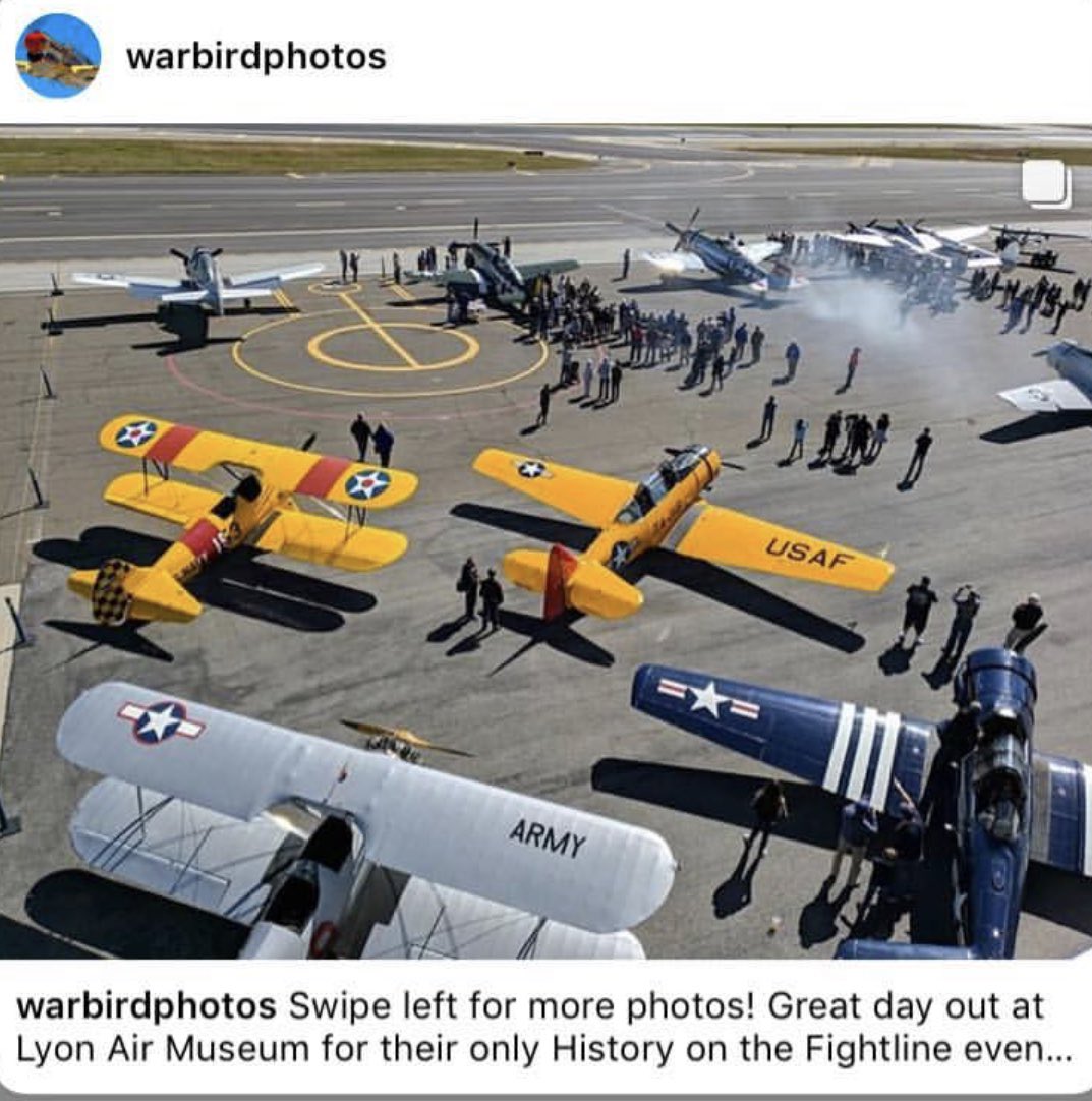 LyonAirMuseum1's tweet photo. Some of our favorites from Instagram. If you have pictures tag us! #lyonairmuseum, #historyontheflightline, or @LyonAirMuseum1 https://t.co/uOA9JWGzxa