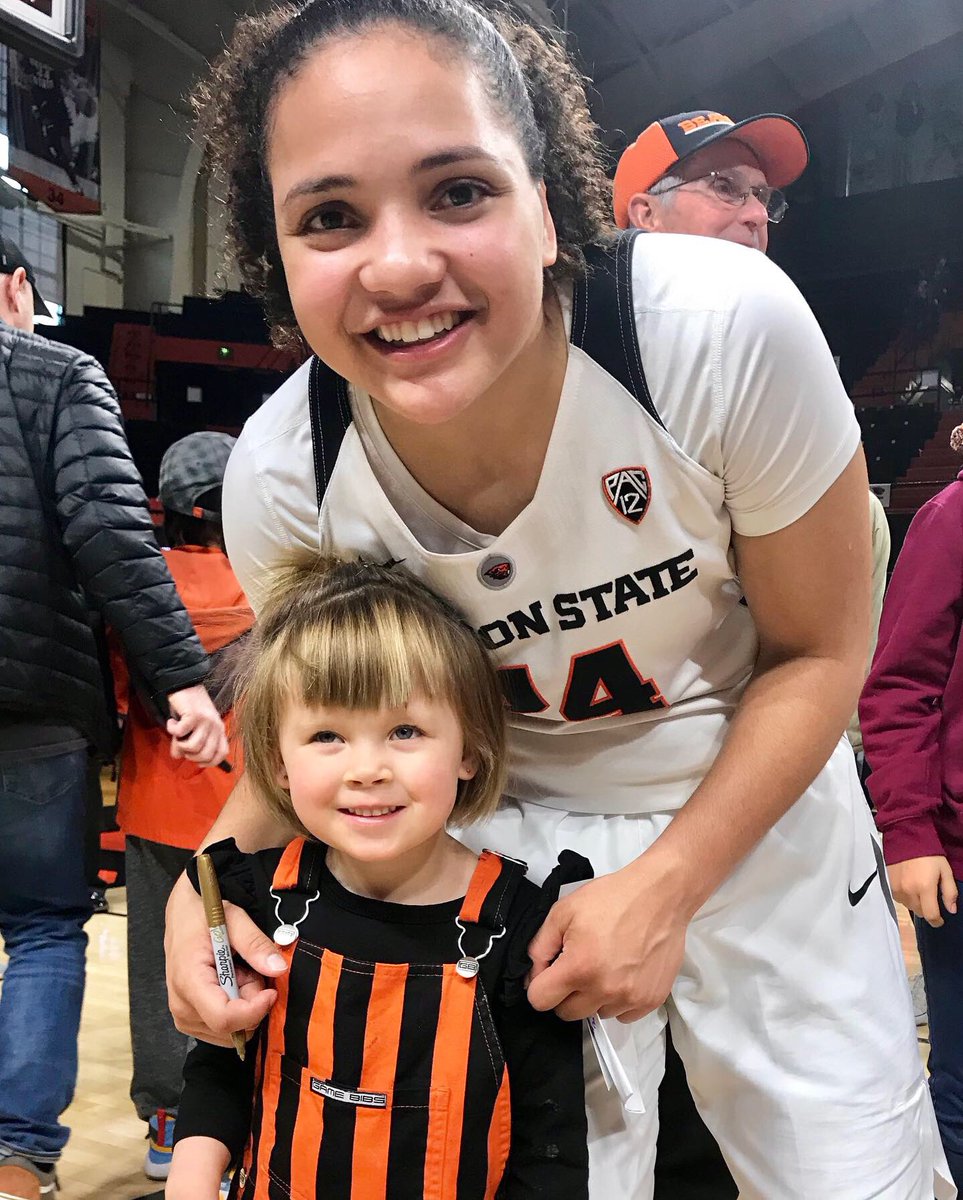 Today on the drive home from the game Gretch tells me, ‘I’m going to play like them when I’m big’. Uhh yes please?! #gobeavs #greatrolemodels #championher #liftaswerise #goals @BeaverWBB @pivec10 @DestinySlocum24