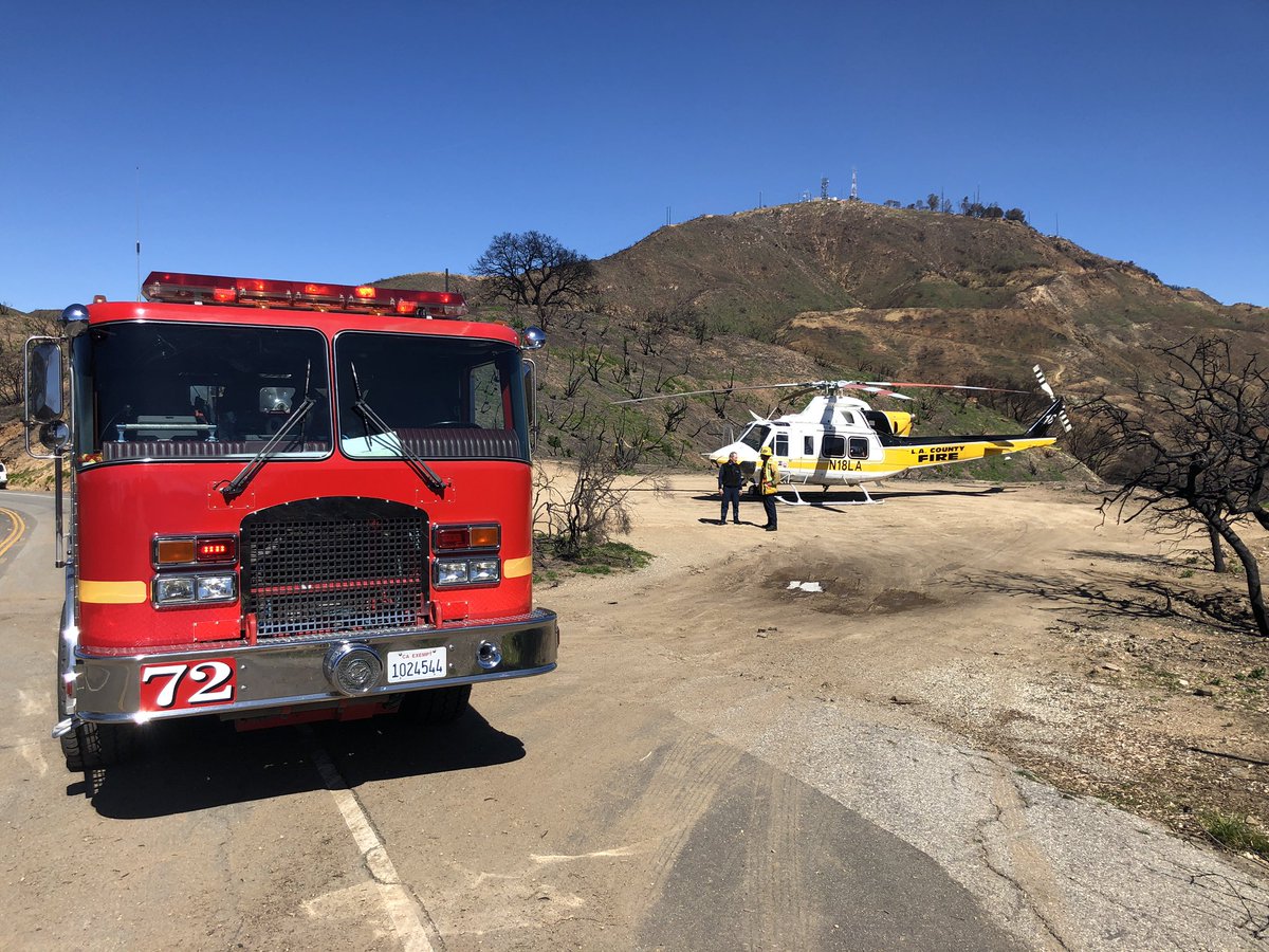 MEDEVAC 2/24/19 COPT18 Paramedic helicopter airlifted an injured motorcyclist from the Santa Monica Mountains near Castro Crest to an area Trauma Center assisting @LACoFD @CHPWestValley @McCormick_EMS