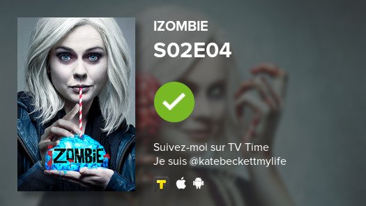 KateBeckettML's tweet photo. Je viens de regarder l'épisode S02E04 de iZombie ! #tvtime https://t.co/8c0Q1VlpCA https://t.co/H0RYEjHHwu