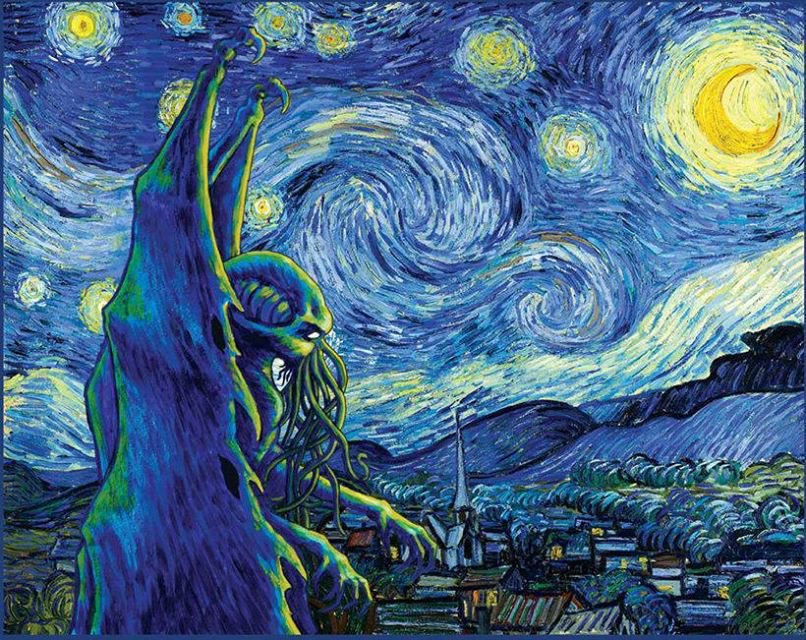 The_Weirdling's tweet photo. #Cthulhu #Lovecraftian #Lovecraft #Mythos #VanGogh https://t.co/sVfRjTJD5U
