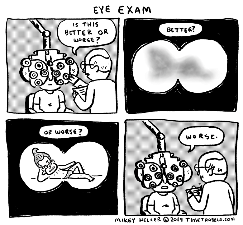 i drew a comic about an eye exam 