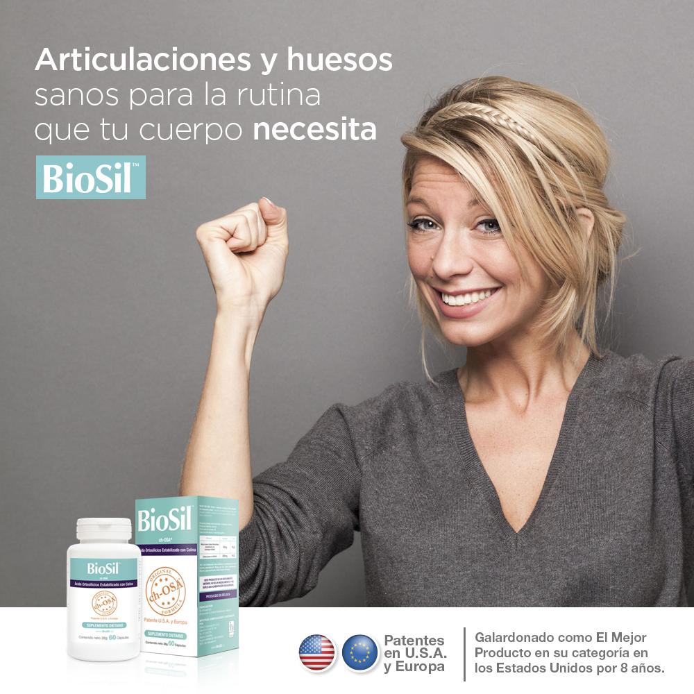 BiosilCo's tweet photo. No permitas que esas molestias y dolores en tus huesos y articulaciones detengan tu rutina. Empieza a usar BioSil™, producto formulado específicamente para ayudar a reactivar las células que generan el colágeno propio de cada cuerpo. Consíguelo en https://t.co/3PvvL1rnbx https://t.co/86NqM2IrBn
