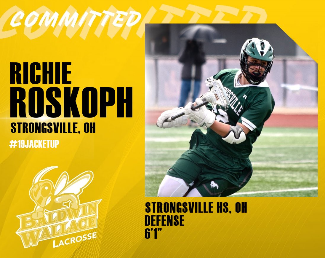 RRichie527's tweet photo. Super excited to announce that I will be furthering my academic &amp; athletic career at The Baldwin Wallace University! @BWmenslacrosse #Swarm #JacketUp https://t.co/QzP2sZxlsg