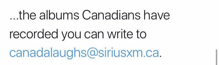 PFTompkins's tweet photo. Very disappointed to hear about @justforlaughs depriving Canadian comedians of revenue from royalties with their takeover of @canadalaughs on @SIRIUSXM. I’m going to write to them &amp; express this &amp; you can too: canadalaughs@siriusxm.ca https://t.co/wAK9hH9Kun