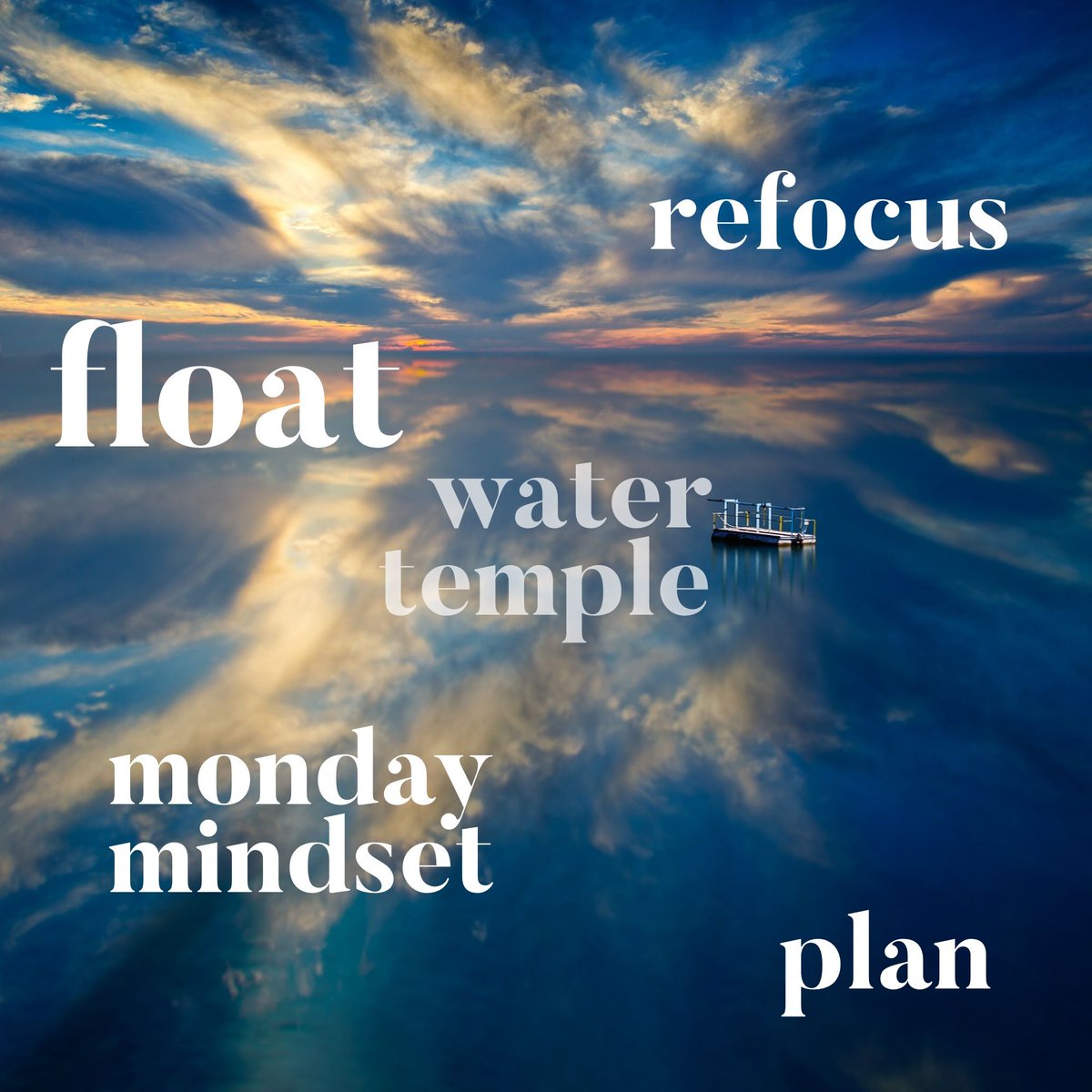 Monday Mindset.
Monday is an ideal day to float, helping to refocus your mindset, planning what you want to achieve for the week.
#clarity  #floattherapy #floatationtank #floating #float #floattank #relaxation #monday #mondaymindset #melbourne #therapy #plantosucceed