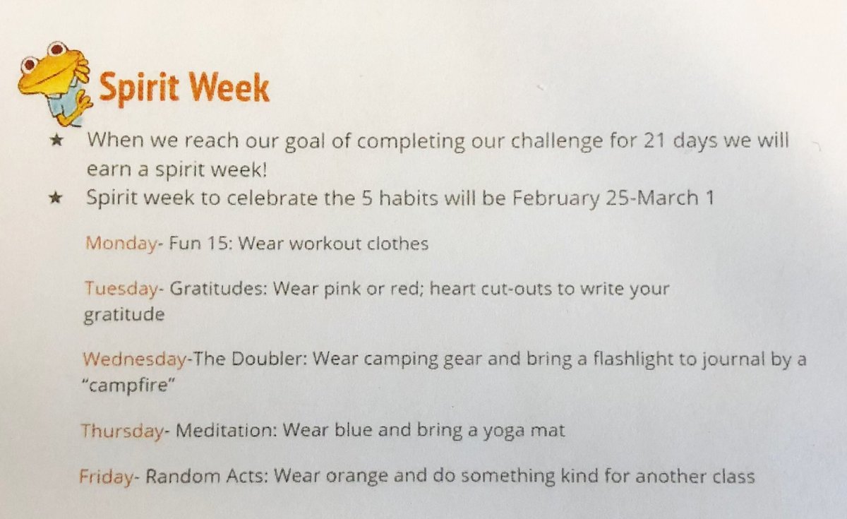 This week we’re celebrating 🥳 our whole-school 21 day challenge with a spirit week! #spiritweek #weareDirksen #54happiness 🧡