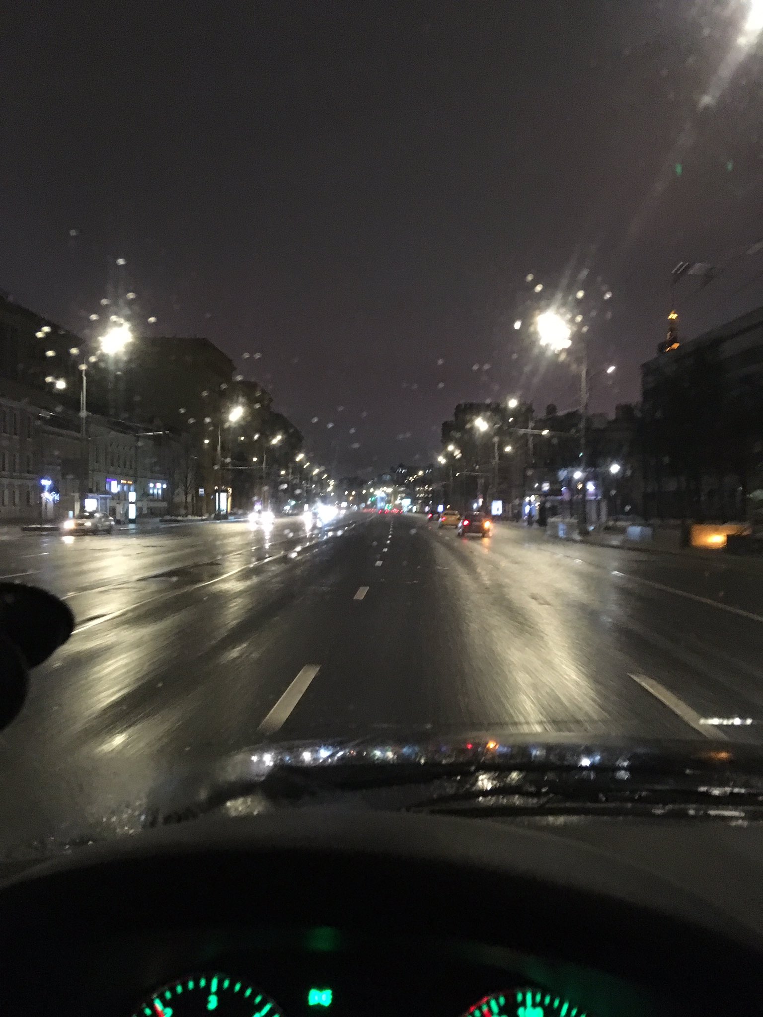 Москва ночь дождь