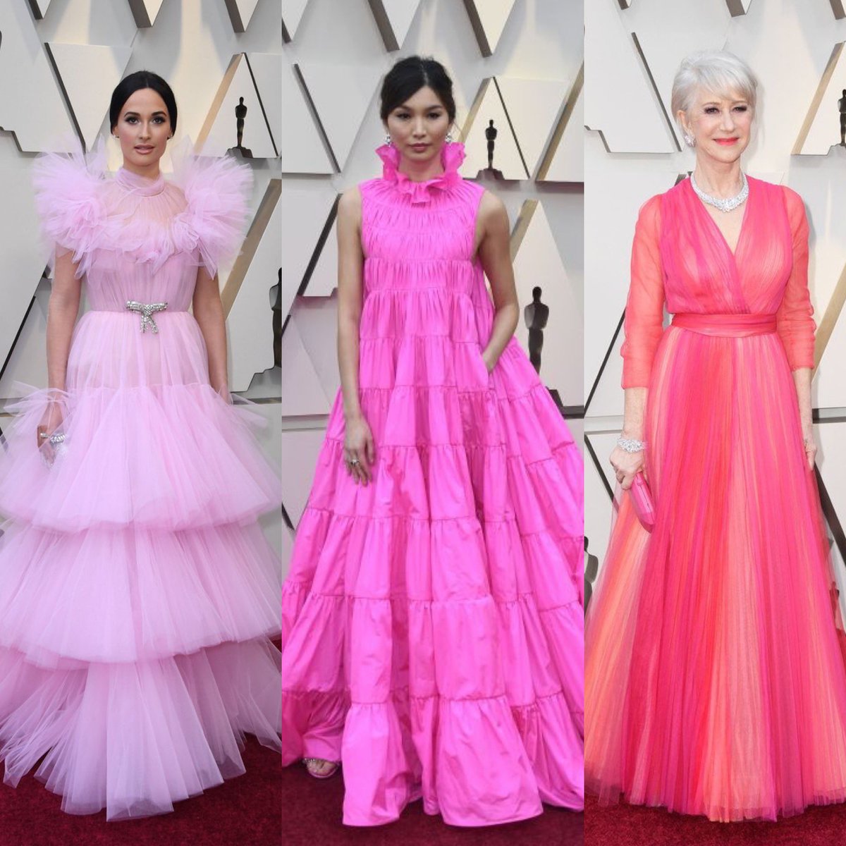 Pink, ruffles, frills, pleats. Trendspotting. #Oscars