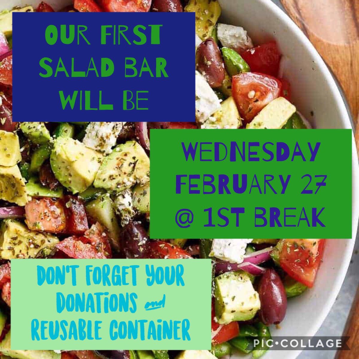 MAPS salad bar this Wednesday!