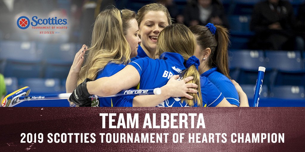 Congratulations Team Alberta on winning the 2019 Scotties Tournament of Hearts! #STOH2019