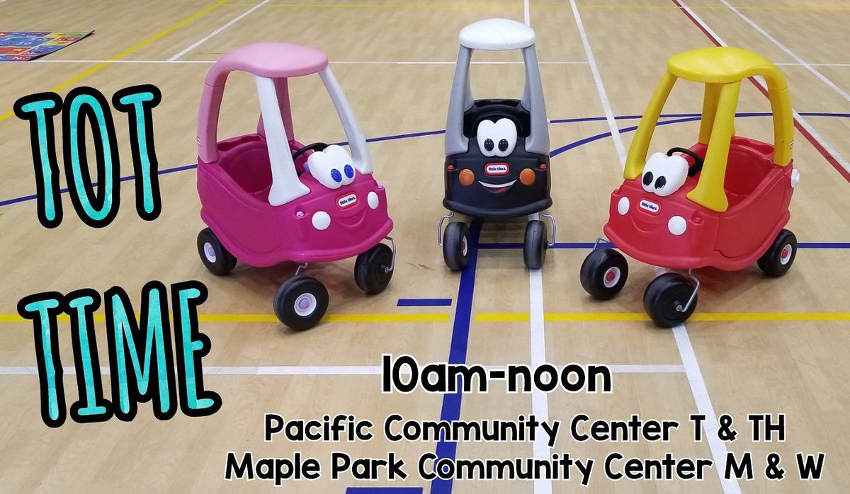 MyGlendaleParks's tweet photo. Tot Time
Parents with toddlers can spend Mondays & Wednesday at Maple Park Community Center and Tuesdays & Thursdays at Pacific Community Center from 10:00 a.m. to noon. Call 818-548-4098 for more info #parksmakelifebetter #tottime #toddlers https://t.co/YaSo6dZxyu