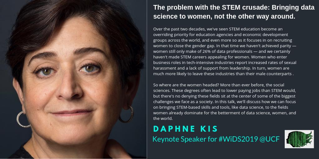 SusanScrupski's tweet image. One week from tomorrow. Looking forward to this year&apos;s #WiDS2019. This is the abstract for Daphne Kis&apos; keynote. Sign up now. Seats are limited in the Morgridge Center. ucffoundation.org/CECSWiDS #UCFDataSci