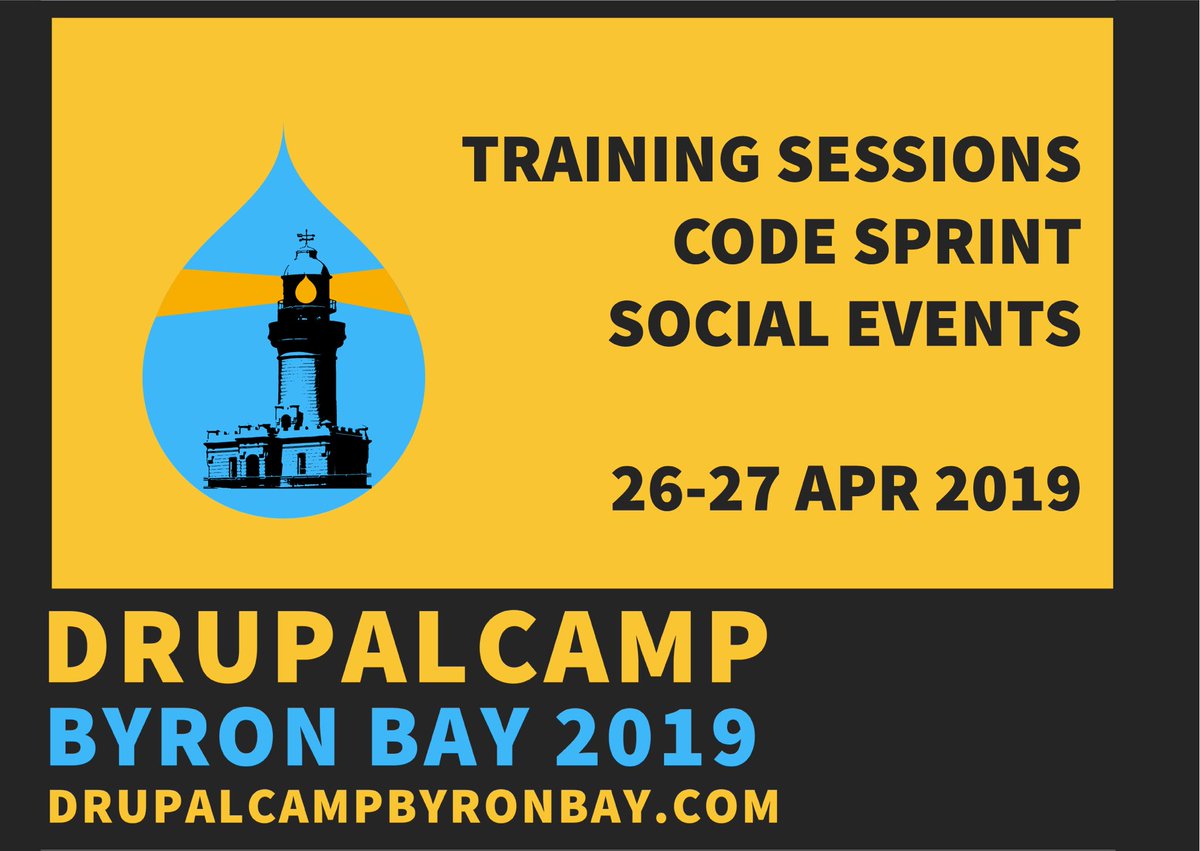 Call for papers is now open for DrupalCamp Byron Bay <a href="/dcByronBay/">DrupalCamp Byron Bay</a> (26-27 April 2019) 🏄🏼‍♀️
drupalcampbyronbay.com/call-for-papers

#cfp #drupalCamp #drupal #drupal8