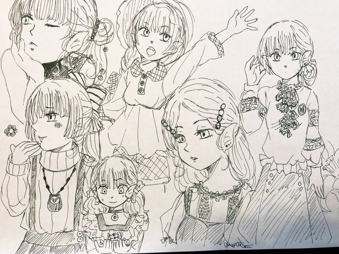 ねこ娘がいっぱいコレクション🐱
今日は一日暇なので、朝からラクガキ。
朝一のせいか調子出ないしねこ姐さんの服のイメージつかめない...納得いかねえ...😩 