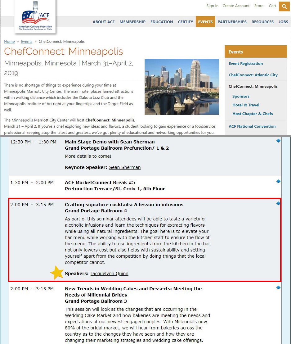 TheChefJax's tweet photo. Finally time to let the cat out of the bag.
I will be presenting again this year for @acfchefs at #chefconnect in Minneapolis.
I am beyond excited to share this news with all of you and grateful for the opportunity to be on the same stage with so many great chefs. https://t.co/2ddW8Kh3Lr