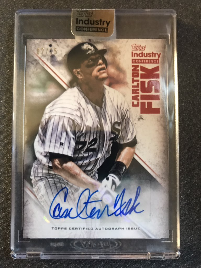 SCCTradingCards's tweet photo. Just checked in #ToppsIndustryConference Nice Fisk auto 2/15 Let's give this away to one of our customers! Retweet and tell us what @Topps product you are looking forward to in 2019 for your chance to win. https://t.co/Rk6PKuxAer