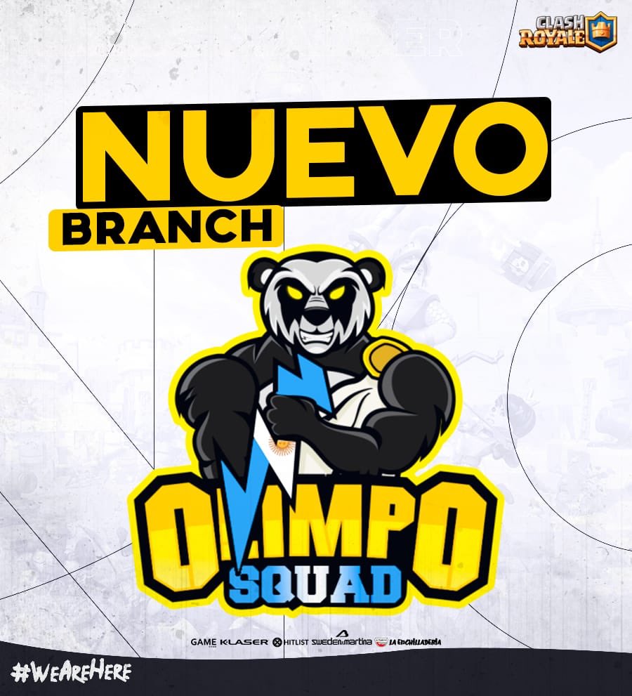 #CR | ¡Nuevo Branch! 🇵🇪🇦🇷 

Anunciamos la vuelta de un recargado @OlimpoSquadARG 🇦🇷! Con la incorporación de este equipo tradicional tendremos otro cupo representándonos en la <a href="/RoyaleCrownCup/">Royale Crown Cup</a>. ¡Bienvenidos a la familia!

#WeAreHere ⚡️ #PandaHYPE 🐼🔥