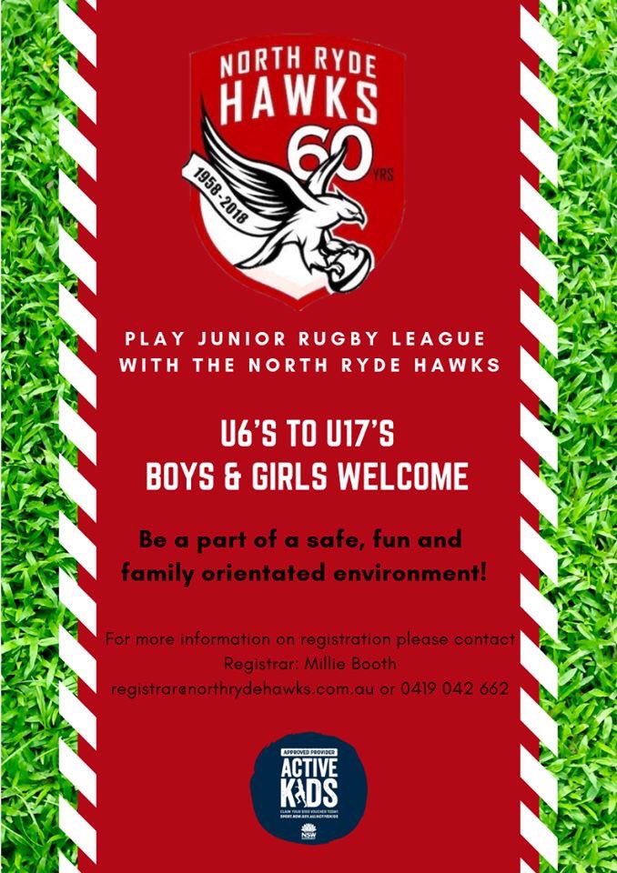 HawksRyde's tweet photo. Come join the Hawks , a great family club... numbers filling fast don’t miss out playing rugby league ... it’s not the NRL! https://t.co/0FODsu9IDm