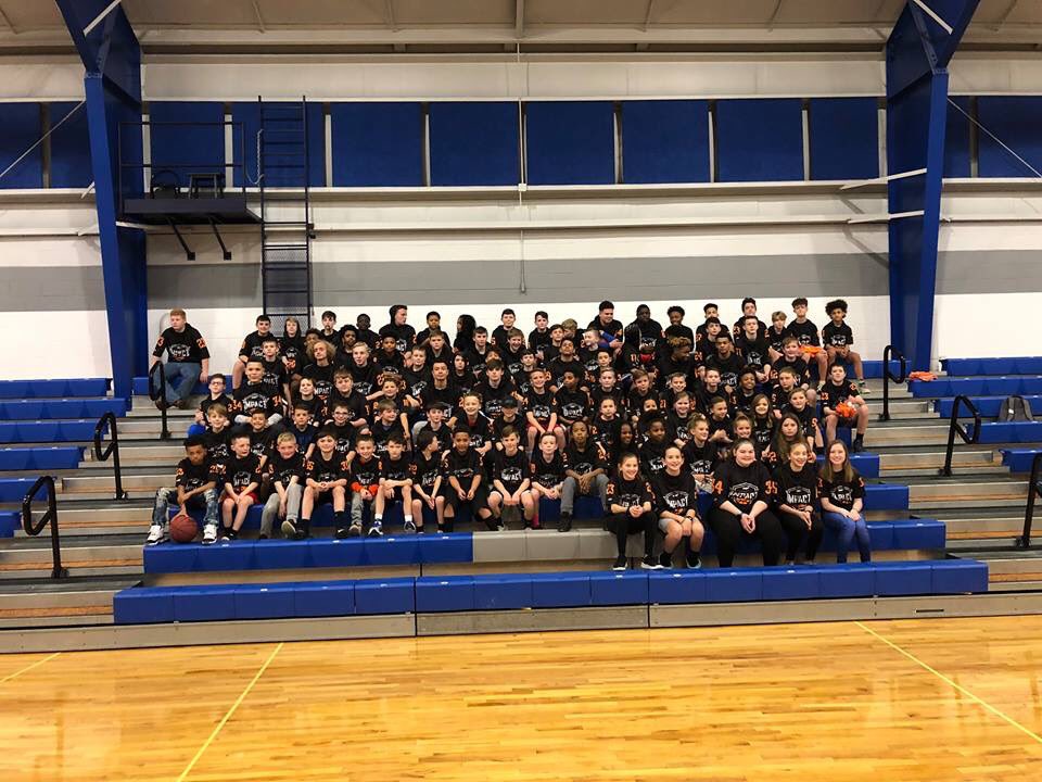 TennImpact's tweet photo. What an awesome season tip-off! Our 12 elementary and middle school teams were in attendance today. HS teams will soon be set. Such a great turnout and show of support for these amazing student athletes. Special thanks to our guest speakers!  #AllHeart https://t.co/0BwpQNLx6V