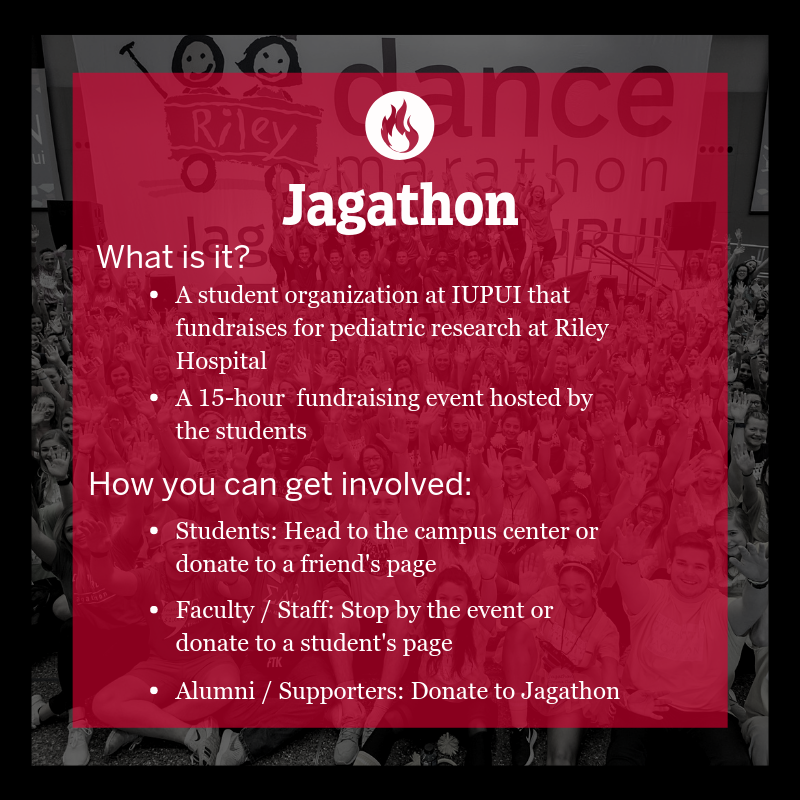 IUIndianapolis's tweet photo. Don't know what Jagathon is? We've got you covered. Here's how you can #LighttheWayFTK https://t.co/WhsvTOxhqc