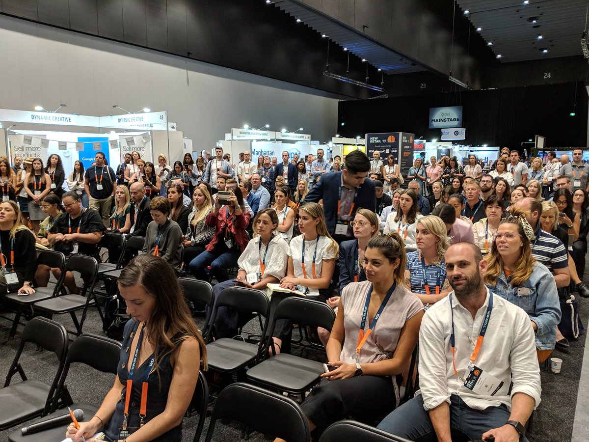 Full house listening to Taryn Williams from @theright_fit talking influencers at #NewRetail19.. So much gold!