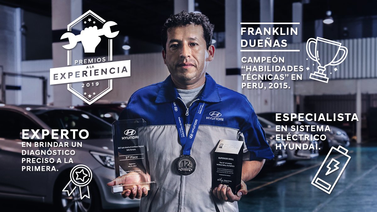 Franklin Dueñas se lleva el premio en “Habilidades Técnicas”. Sus #KMdeExperiencia lo hacen todo un especialista en sistema eléctrico Hyundai.

#PremiosAlaExperiencia #Oscars2019 #Oscars