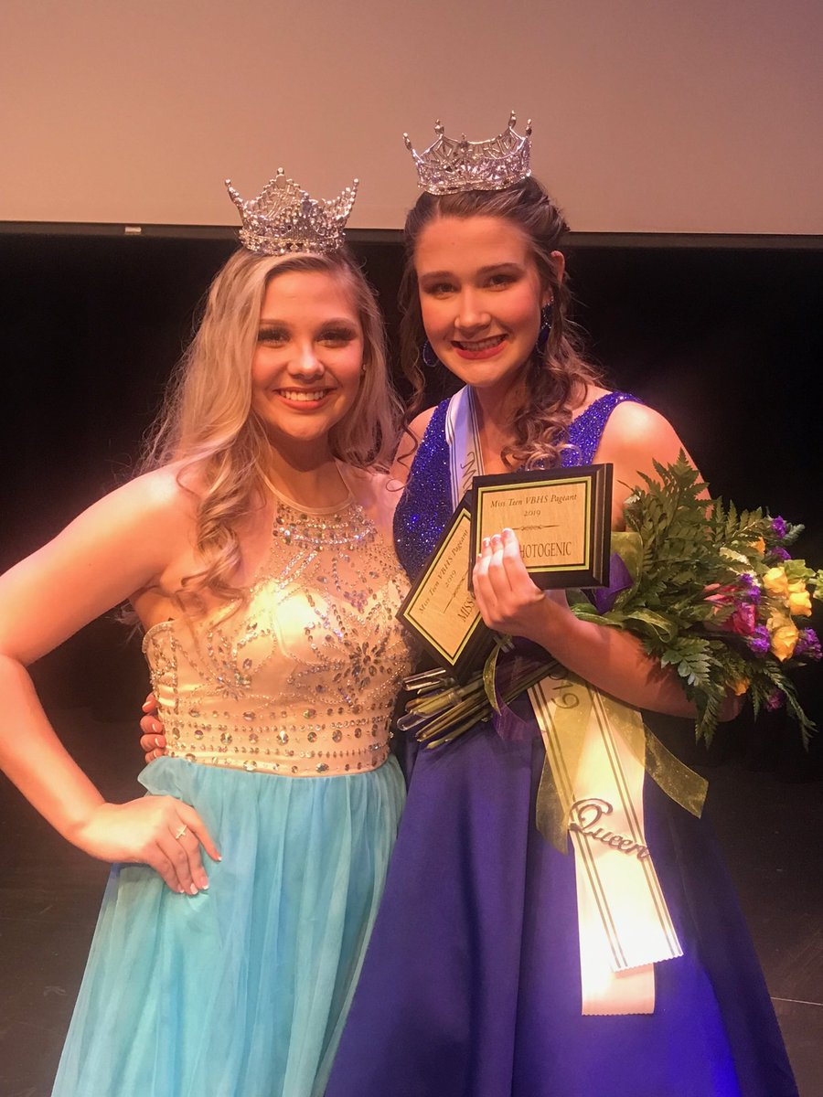 2019Vbhs's tweet image. CONGRATULATIONS...Miss VBHS 2019
👑Callie Pixley👑 &amp;amp; Miss Teen VBHS 2019 👑Sydney Breeden👑!!