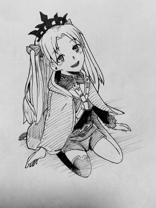 なんとなくうろ覚えでエレちゃんを描くなどしていた 