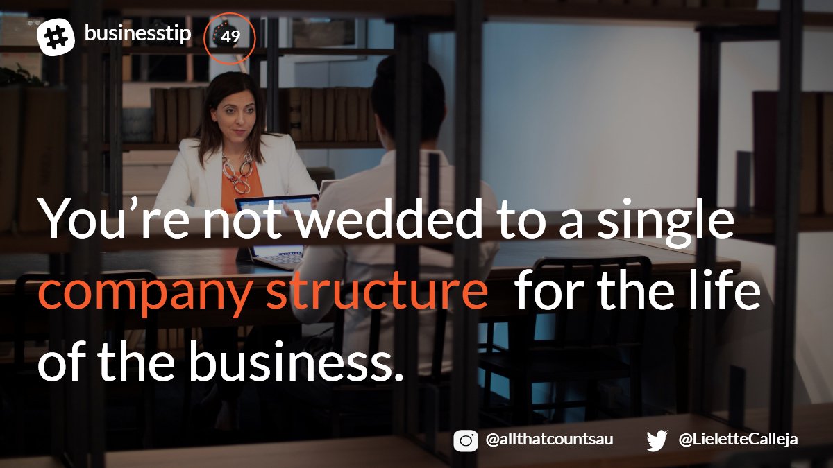 LieletteCalleja's tweet image. Most businesses spend time during startup phase to get their #companystructure right. Remember, just because it was right back then doesn&apos;t mean it&apos;s right now. Talk to your #accountant to make sure your structure still serves it&apos;s purpose for you from tax to protection.