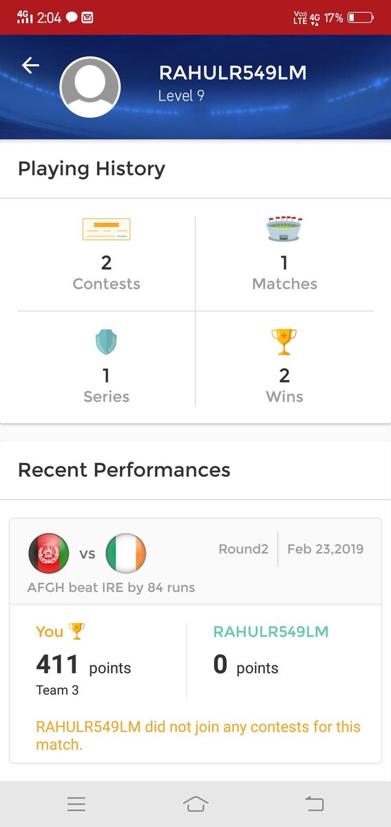 AmitBal08461033's tweet photo. @Dream11 Ind vs aus match. 
Gtand league was of 790000 teams. But pdf was only for 11995 teams. And the id who won 500000 rs. It was its first match. I have all the scrershots. https://t.co/MAYI0lMiIW