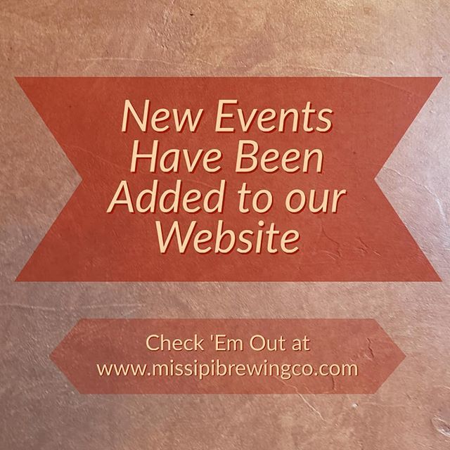 missipibrewcrew's tweet photo. New events have been added to our website!

Check out all upcoming events, specials and promotions at https://t.co/VAqpldQGtP https://t.co/654WpqT2oa