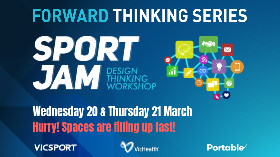 vicsportAU's tweet photo. INNOVATION + SPORT = SPORT JAM 💡💭🤔❓Sport Jam is back for another year and tickets are selling fast. Register ➡️ https://t.co/0Ns72U7SKj @VicHealth  @Portable https://t.co/SSHGcKSvuA