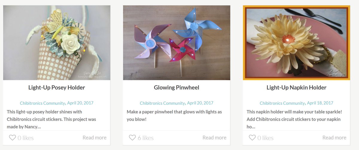 Check out some of @chibitronics featured projects! @chibitronics teaches electronics through arts and crafts