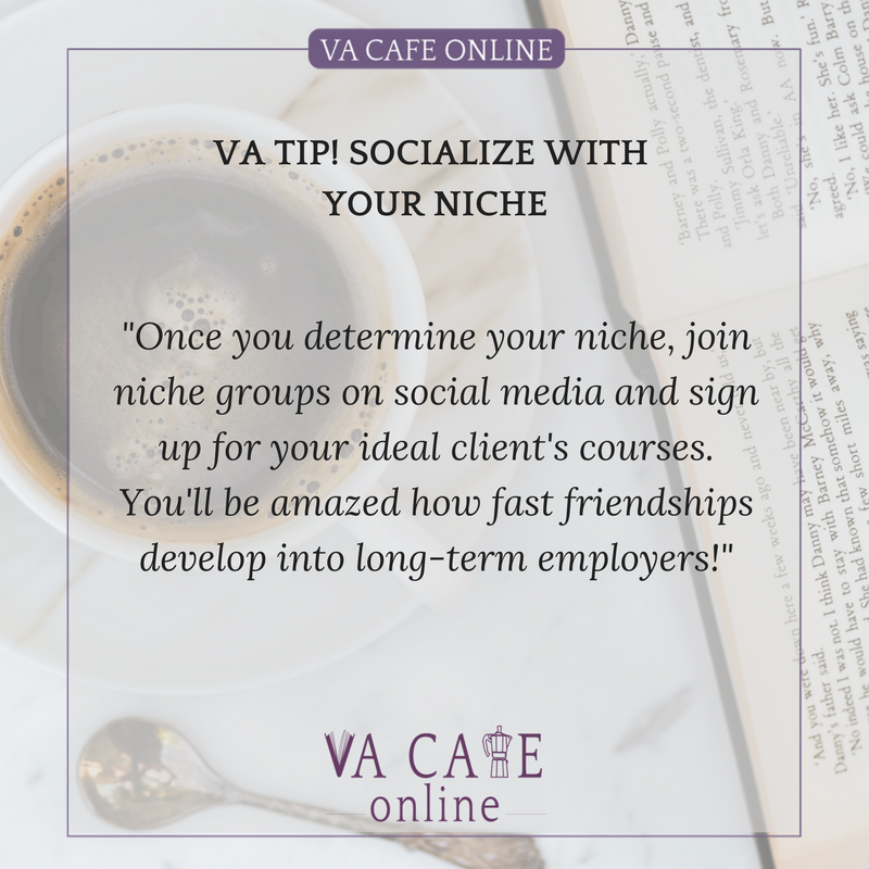 VACafeOnline's tweet photo. Socialize with your niche (Created by Natalie Lynn @Contentwsimple)
#virtualassistant #virtuallifestyle #workfromhome #VACafeOnline #mompreneurlifestyle #OnlineBusinessSupport #travelfreedom #locationindependent #remoteworklife #businessconsultants #vasuccess #workathomemum #va https://t.co/nb7IbWJd4d