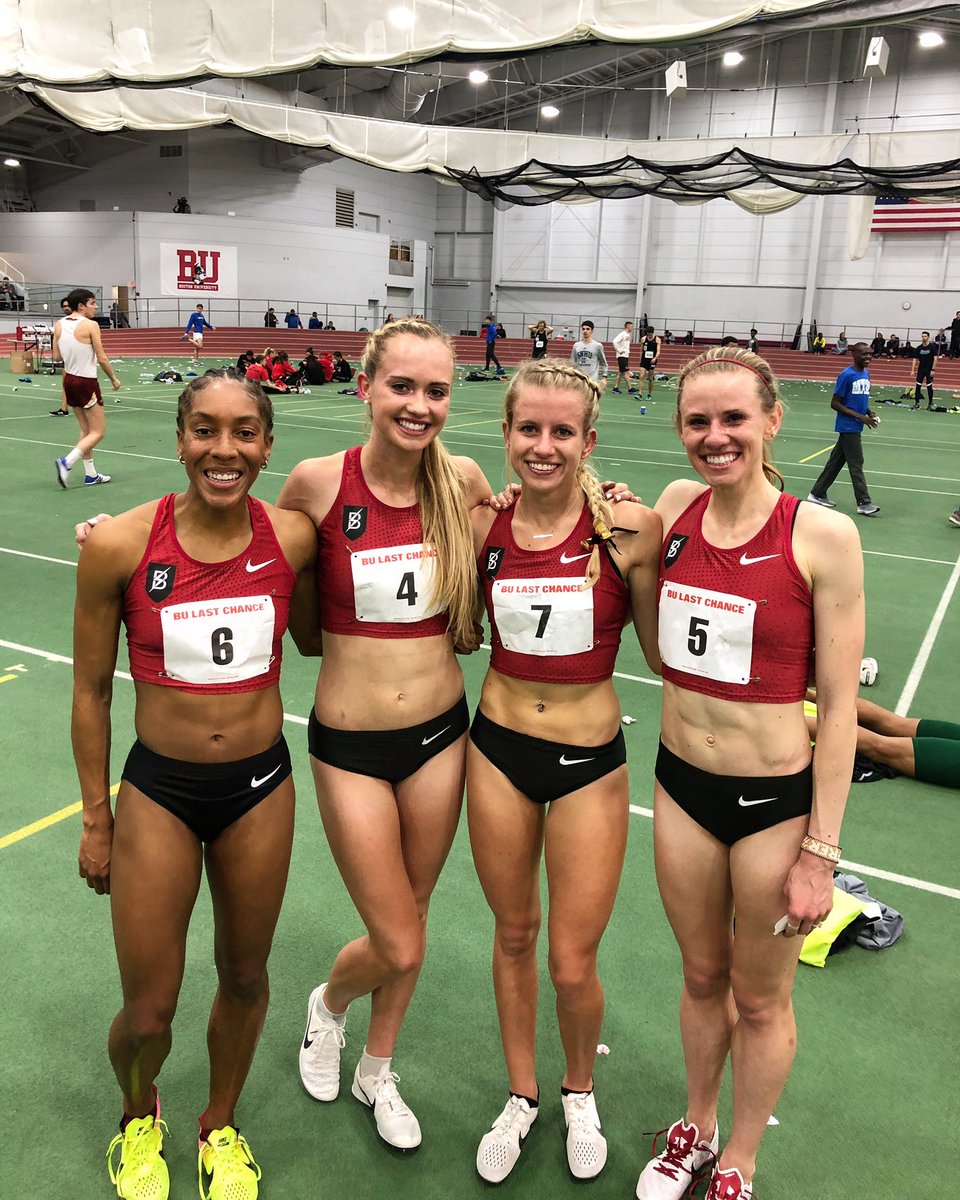 World 5k standard ✅ so happy to have been able to help these speedy teammates of mine to some quick indoor 5k times and run a 19 second 5k PR! 🏃🏼‍♀️❤️⚡️ #bowermanbabes #bettertogether #nikerunning #justdoit