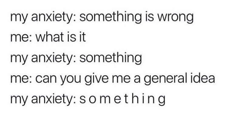 RachelHeart11's tweet photo. About right
#anxiety #anxietyproblems #assholebrain https://t.co/m9G3nntYBT