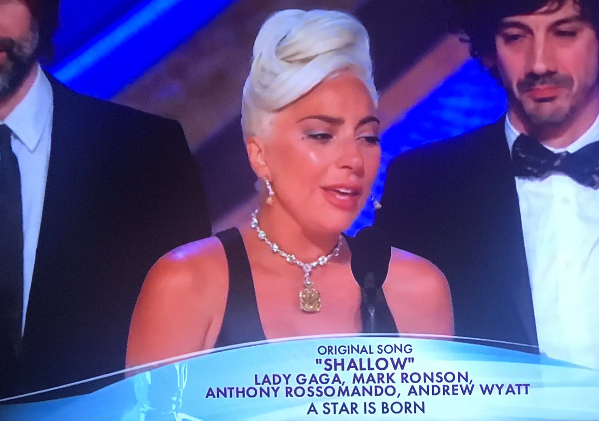 Fred_Page's tweet photo. "This is hard work... and it's not about winning, but what it's about is not giving up.  If you have a dream, fight for it!" #Oscars⁠ ⁠⁠ ⁠#LadyGaga https://t.co/sTlyMmKxCY