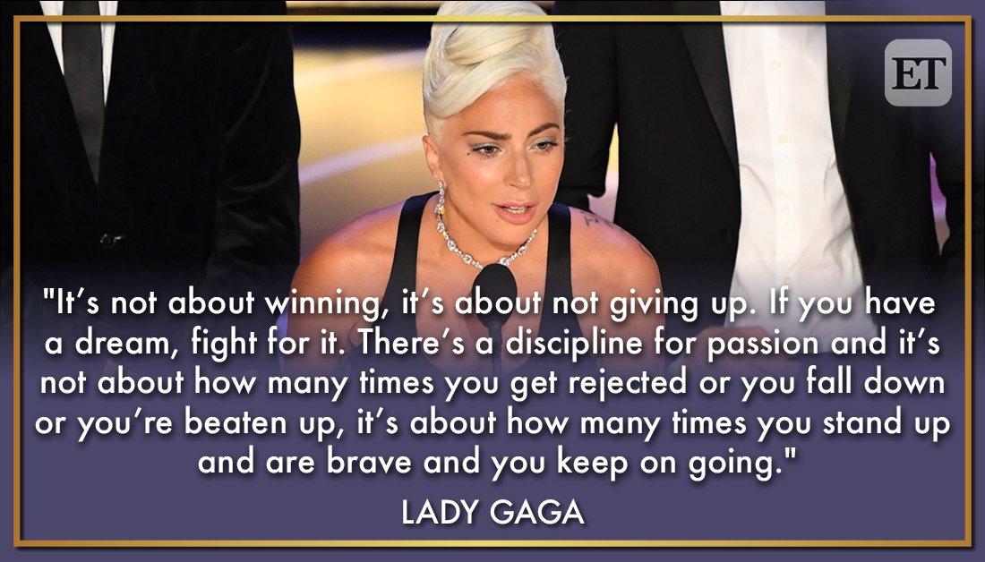Lady Gaga is our inspiration forever and ever, amen. #Oscars