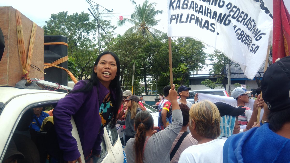 gabrielacebu's tweet photo. THREAD:

GABRIELA Cebu condemns the PNP's move to silence our cry for justice to all victims of their atrocious policy of killings, from Marcos Dictatorship until the Duterte regime, by playing loud disco music during a peaceful protest! https://t.co/FQE3QJ6HXL