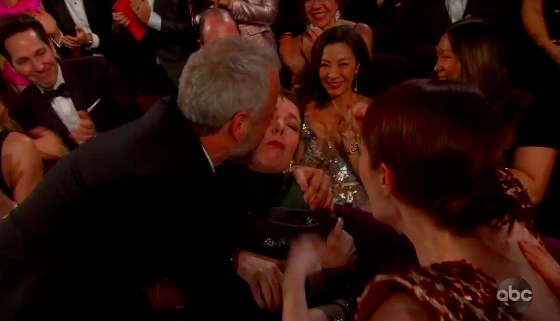 SpencerAlthouse's tweet photo. no one is more shocked about Olivia Coleman winning this Oscar than Olivia Coleman https://t.co/5nDgcMH4Rf