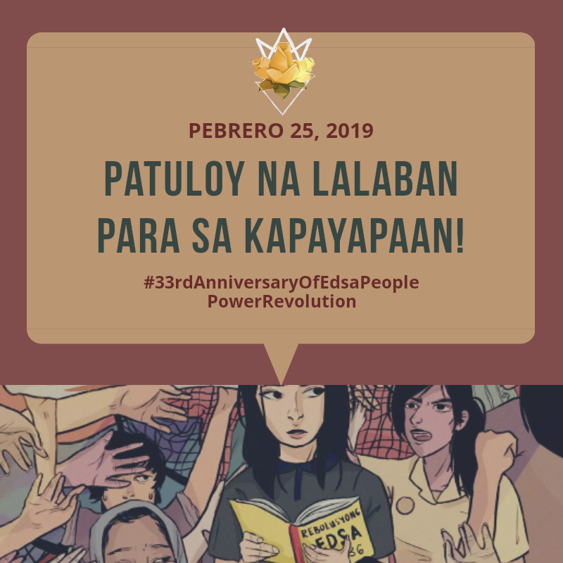 colosas_co's tweet photo. Today, Colosas joins the nation in commemorating the 33rd anniversary of Edsa People Power Revolution. 💛📣☝ https://t.co/54DTczGD5b