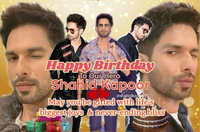 Happy birthday my favourite Shahid Kapoor 