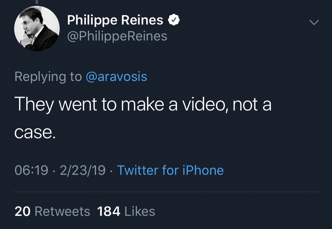 WillowWithAWand's tweet photo. Apparently this response triggered @PhilippeReines so much that he felt the need to block me. Heaven forbid someone criticize his precious establishment. Coward. https://t.co/J9gijyVR18