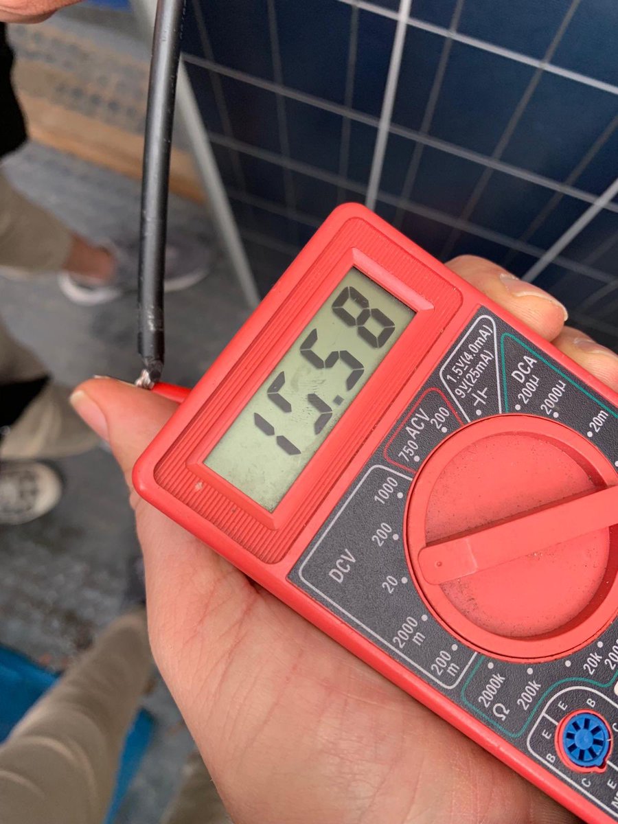 co2apt's tweet photo. Learning how to connect our prototype's fan to its solar panel, charge controller, and motion detector with one of our mentors, Mr. Naatus. @projectres #airfiltration #projectreservoir #airpurification #almostdone #co2apt https://t.co/CpT93myVs0