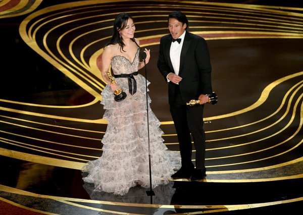 women_direct's tweet photo. Three women directors won #Oscars tonight.

So proud of Elizabeth Chai Vasarhelyi, Domee Shi and @RAYning! https://t.co/vKy2LKWfYV
