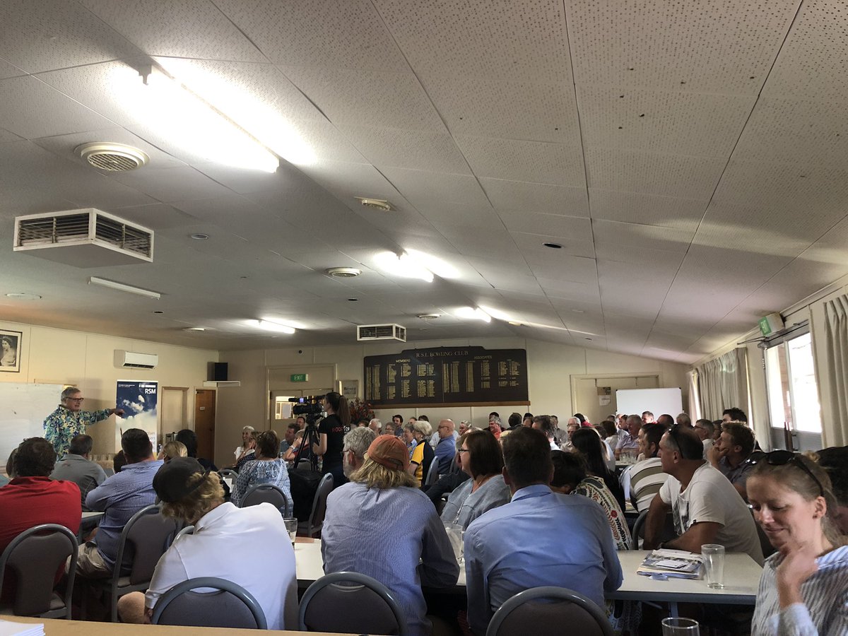 #communitymuster had over 100 people attend to listen to the story of hope in tough times in Oaklands. Thank you <a href="/dennishoiberg/">Dennis J. Hoiberg</a>, <a href="/RiverinePlains/">Riverine Plains</a> <a href="/ANZ_AU/">ANZ Australia</a>, RSM &amp; all supporters for launching the weeks tour of NSW to share the message #resilience #community <a href="/alisterbennett/">Alister Bennett</a>