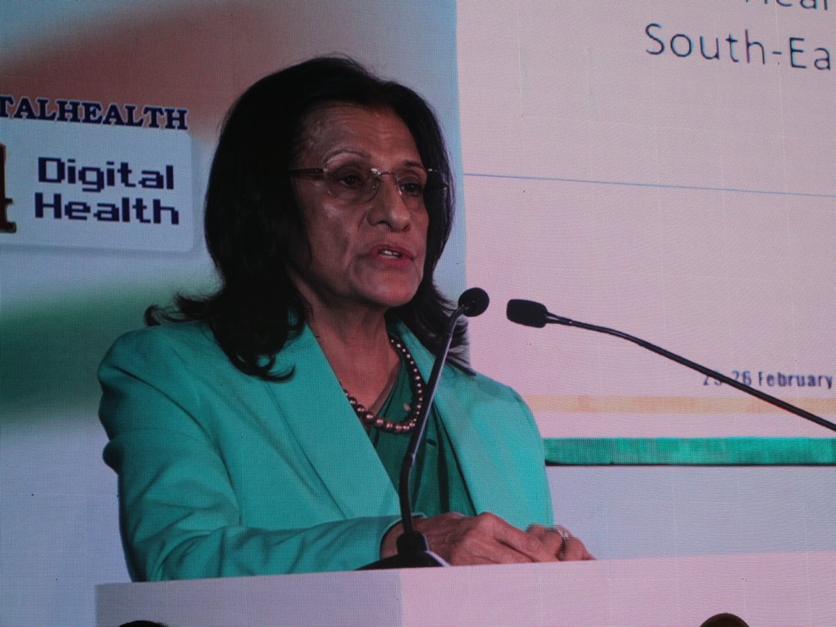 Member States in this Region are now implementing their own #DigitalHealth strategies &amp; plans, designed to improve patient care &amp; to improve health service management. I commend 🇮🇳’s leadership in building this Region-wide momentum.
Dr Poonam Khetrapal Singh, Reg. Dir. <a href="/WHOSEARO/">World Health Organization South-East Asia</a>