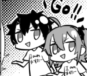オリジナルT着たぐだず
 #進捗ノート https://t.co/AUW6chHW0h 